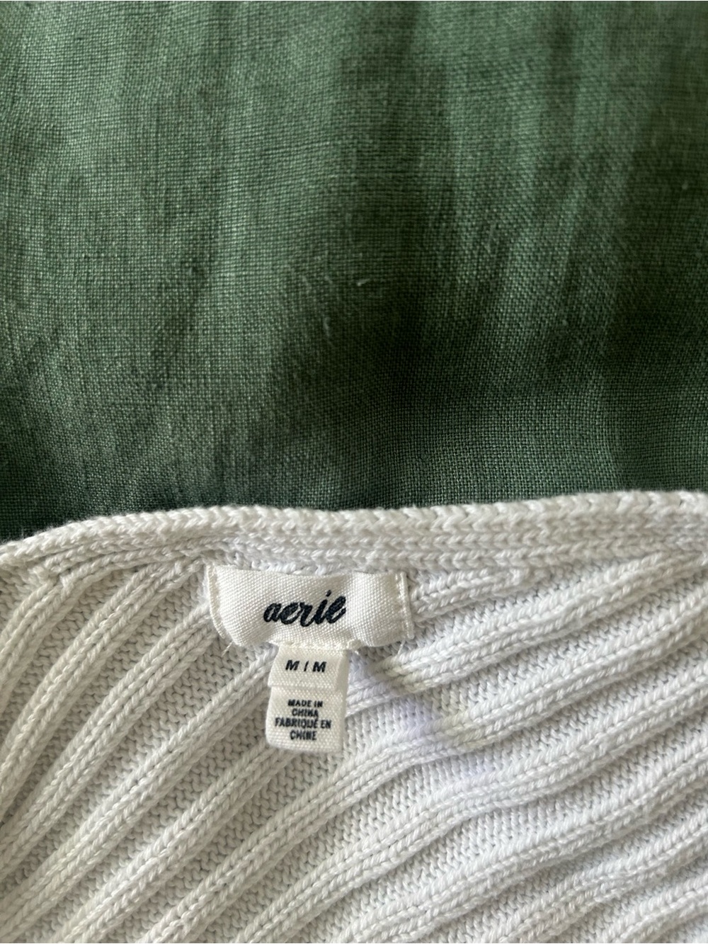 aerie White Ribbed Knit Crop Tank - Picture 5 of 5